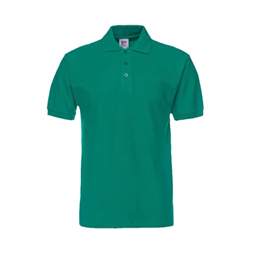 Polo d'été en coton vert taille XL pour homme et femme