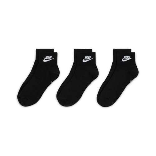 Image of Nike Unisex Adult Sportswear Dri-FIT Everyday Essential Ankle Socks (3-Pack) | Mens and Womens