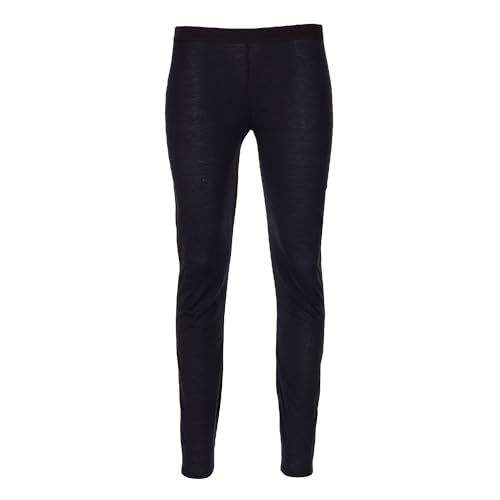 Hot Chillys Women's Pepper Skins Bottom Midweight Relaxed Fit Base Layer, Black, L