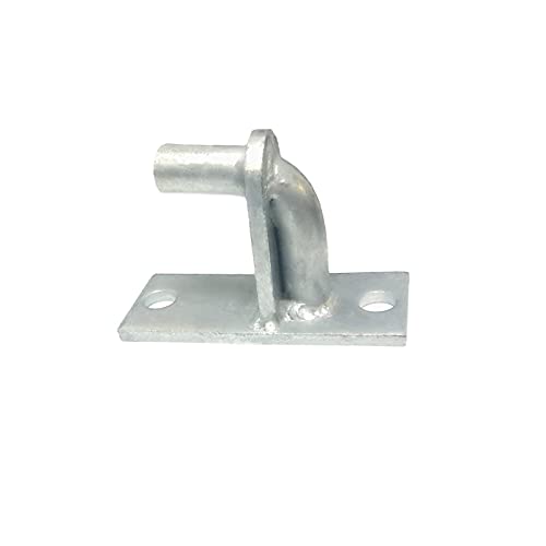 2 Pack Wall Mount Flat Back Gate Hinges, Chain Link Wood Fence Post Gate Hinge With 5/8 Hinge Pin (Screws Not Included), Heavy Duty Galvanized Steel Wall Plate Hinges, #TOP3