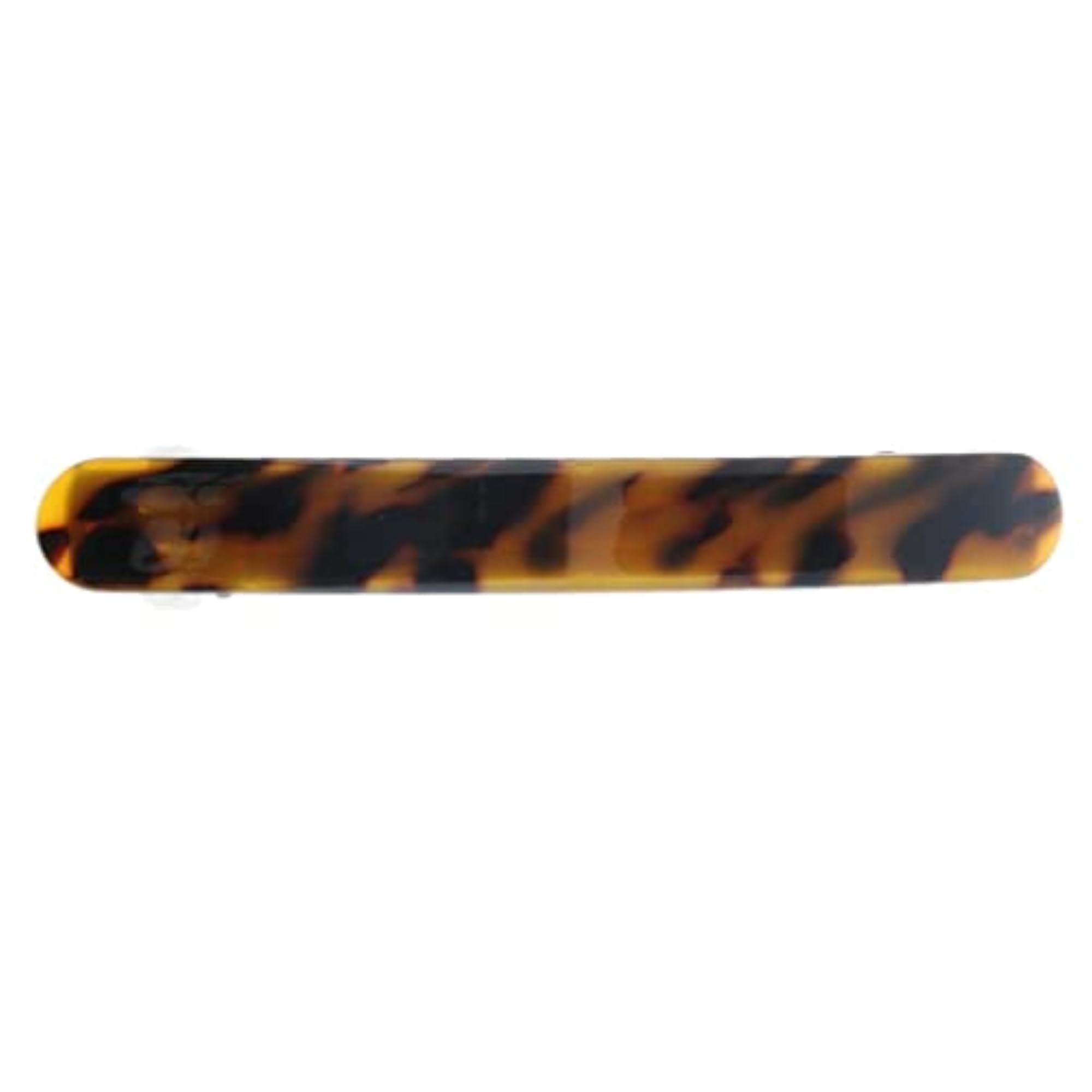 2 Pieces Acrylic Leopard Spring Barrette Hair Clips, Brown