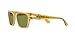 Persol Unisex PO3315S Rectangular Sunglasses, Miele/Green, 55 mm