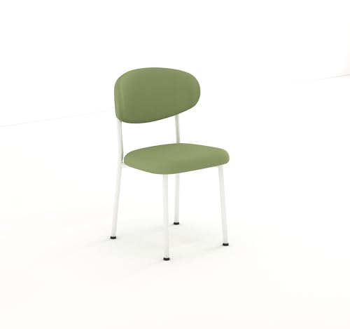 Image of Metal Frame Dining Table 4 Seater | Four Seater Dinning Table with 4 Upholstered Dining Chairs | Engineered Wood Table Top & Metal Legs | Non Scratchable Powder Coated Frame | Green