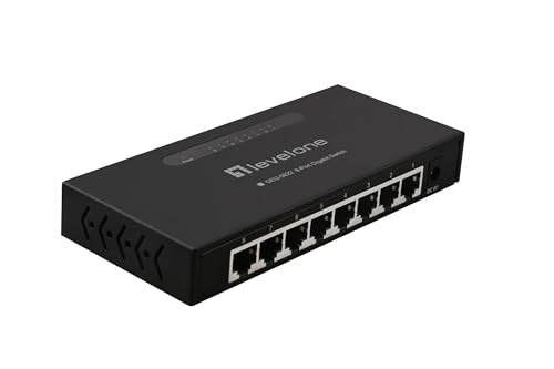 Commutateur réseau Level One GEU-0822 fini les pannes internet Gigabit Ethernet Noir