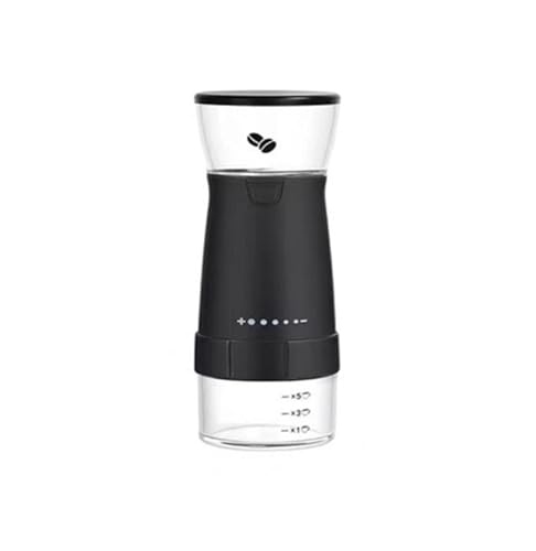 NGTFDCP Macchina da caffè portatile, Macinacaffè Elettrico Portatile Aggiornato Con In Ramica Professionale Ricarica USB Di Tipo C per campeggio, escursionismo, camper(Black)