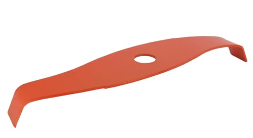 OZAKI - Lame 2 Dents Pour Débroussailleuse - Spéciale Ronces - Profil Courbe Réduisant le Bruit - Lame Orange Haute Visibilité - Largeur de Coupe : 315 mm...