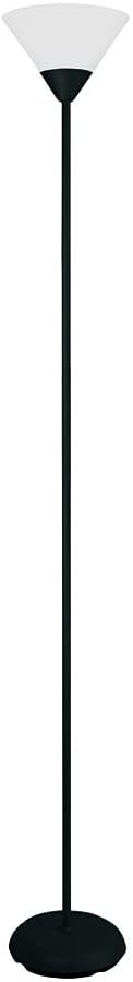 Simple Designs LF1011-BLK 1 Light Stick Torchiere Floor Lamp, Black