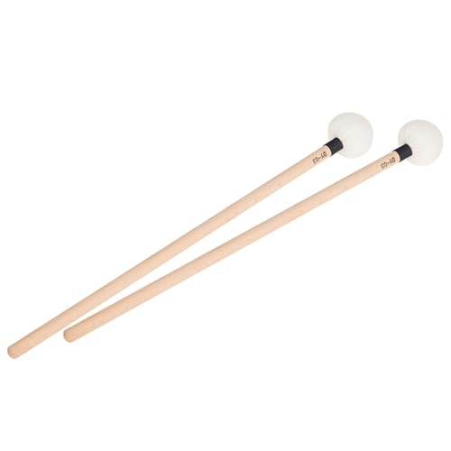 Baquetas profesionales BESPORTBLE para batería, 2 unidades, mango de madera y punta de fieltro, color negro miniatura 7