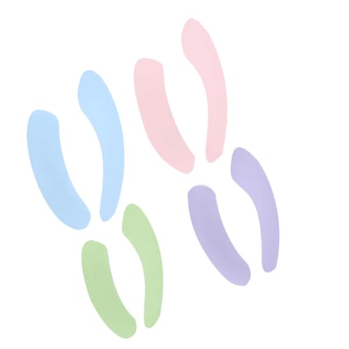 NAMOARLY 4 Pairs Fabric Toilet Seat Covers Soft Warm Bumpers Pads for Washable U-shape Rug Bathroom Toilet Seat Cover Sets