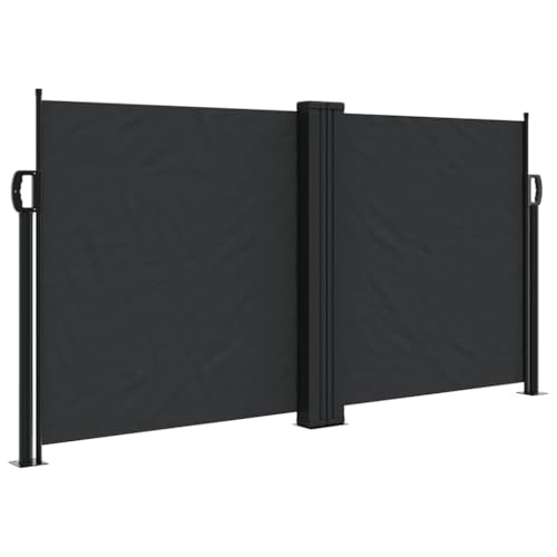 Toldo lateral extensible para jardín negro separador de ambientes para cenas en la terraza 2