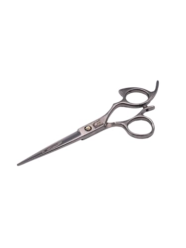 Tesoura Ergonômica Umi Prata Cromado Profissional Premium 6 Polegadas Fio Navalha Para Cortar Cabelo