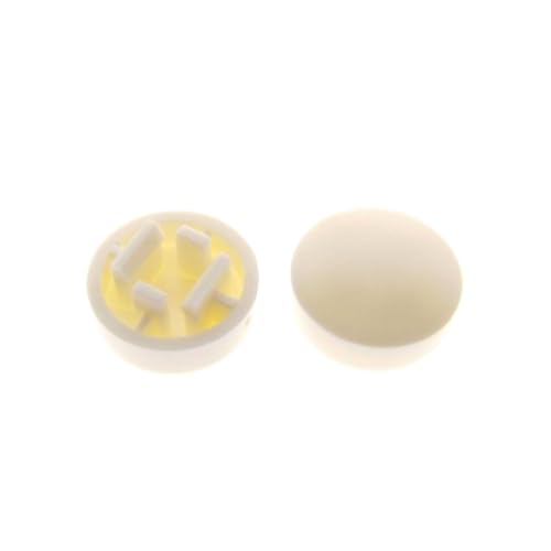 Boutons tactiles durs à presser ? Lot 100 capuchons ronds blancs A25 12x12x7,3 mm