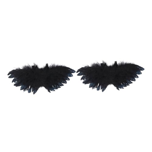 Sosoport 2Piezas ala De Ángel para Muñecas Accesorios De Bricolaje para Decorar Fiestas y Bodas Colgantes De Pluma para Manualidades