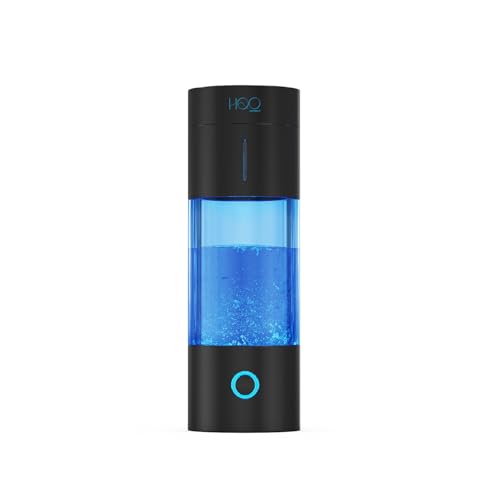 Healing Quench Originals Hydrogen Water Bottle - 5000 PPB Dual Function (Water Bottle & H2 Generator) + BONUS Hydrogen Inhaler device (Black)