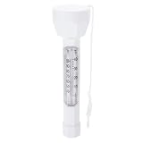 Schwimmendes Wasserthermometer für Pool und Teich, Kunststoff, Weiß