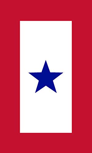 MAGNET 3x5 inch 1 Blue Star Service Flag Sticker - decal military army one army us son Magnetic vinyl bumper sticker sticks to any metal fridge, car,