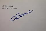 Alvin Dark Manager Padres 1977 (d.14) Autographed 3x5 Signed Index Card JSA 17D - MLB Cut Signatures