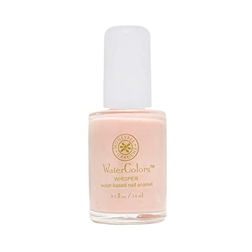 Honeybee Gardens Water-Based Nail Enamel, Whisper, Very Sheer Translucent Pink, Eco-Friendly, Odorless & Vibrant Polish, 0.5 fl oz Honeybee Gardens Water-Based Nail Enamel, Whisper, Very Sheer Translucent Pink, Eco-Friendly, Odorless & Vibrant Polish, 0.5 fl oz