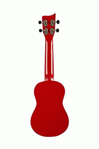 Ashton UKE110RD Ukulélé soprano avec sac Rouge - Les Beatles, Paul McCartney, John Lennon, RIngo Starr, George Harrison Ashton UKE110RD Ukulélé soprano avec sac Rouge – Image 3