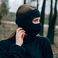 Image of Cotton Blend Solid Summer Face Mask for Women | Free Size | ideal for Dust, Sun Protection, Bike, Riding & Outdoor Activities | Black