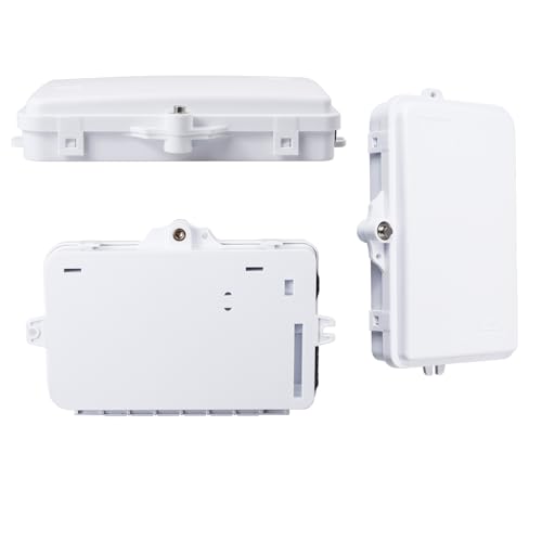 Fyboptwu - 6 Core Fiber Optical Terminal Box Fiber Optic Distribution Enclosure FTTH Fiber Optic Accessories 8.08 x 5.31 x 1.57inch