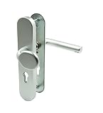 Buddy4Home house accessoires Schutzbeschlag DIN 18257 - ES 1 - L Wohnungseingangstür Langschild 72mm SI Beschlag Aluminium F1 Wechselgarnitur rund G160/D110 PZ
