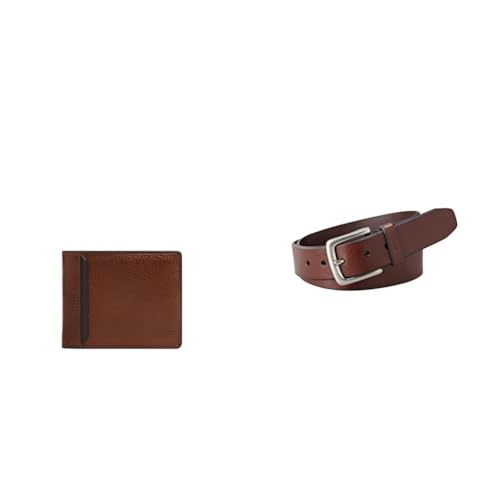 Portefeuille Cuir Marron Huntington FOSSIL Ceinture Joe Accessoire Mode Homme