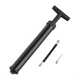 0 unidades Gdfnmogo Bomba de bola de alta presión de mano con manómetro y válvula ajustable, boquilla giratoria y varilla telescópica para un inflado eficiente de