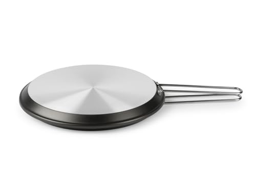 Excelsa Amica Girafrittata, Padella Antiaderente, 30 cm, Manico in Acciaio Inox, Grigio Metallizzato