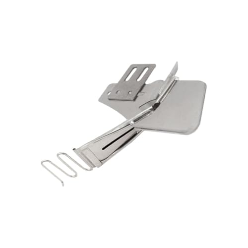Beatifufu Accesorio para Máquina de Coser Eléctrica Encuadernadora Doble Pliegue de Inoxidable Carpeta Plana para Costuras Precisas Tejidos Sintéticos y Laminados Fácil Instalación y
