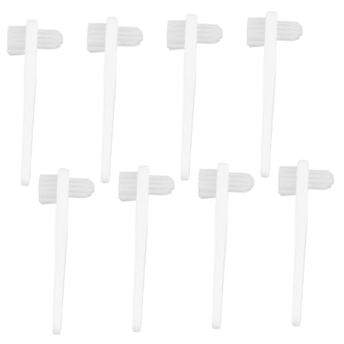 FOMIYES 8pcs Toothbrush Set Portable Brush for Full/half Dentures Bristles Ergonomic Handle Reusable Oral Care Tool