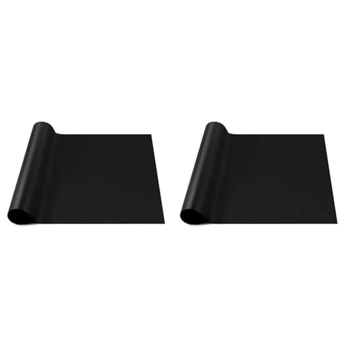 DEVCE 2X 爬虫類マット、ヒョウモントカゲモドキ、トカゲ、ヘビ、カメ、爬虫類用テラリウム基質ライナー、18x72インチ、ブラック