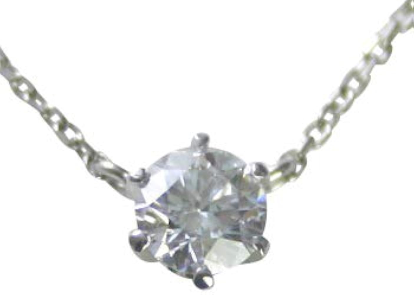 Amazon | ダイヤモンドネックレス 一粒 プラチナ ダイヤモンド 0.3ct