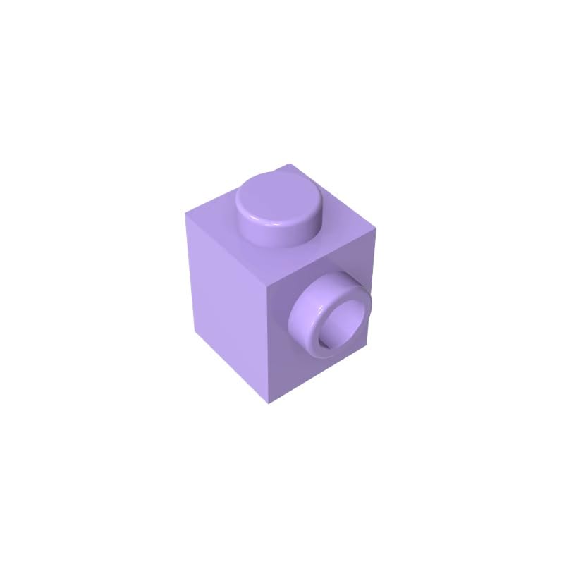 Gobricks GDS-635 Brick Special 1x1 with Stud on 1 Side 50PCS Compatible with Lego Toy 87087 DIY Parts and MOC Components for Major Brick Brands Color:Lavender โ image 1