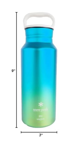 Image of Snow Peak Titanium Aurora Water Bottle, Ocean, 27 Oz