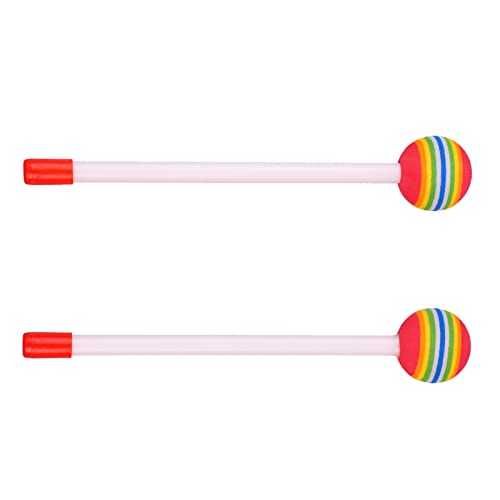 2 Unidades Orff Baquetas De Feltro Redondas Ferramentas De Percussão Manual EVA Beat Toy Baquetas De