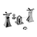 Riobel 4 piece bidet faucet with built-in vacuum breaker & Cross Handles Eiffel EF09+C Bidet Faucets