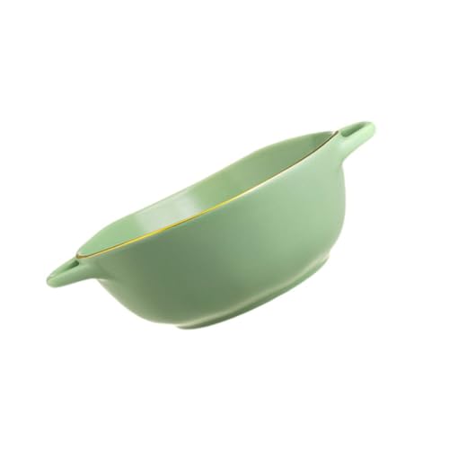 Warmhm Ciotola da Forno in con Doppi Manici Verde Matcha Pirofila Versatile per Insalate Zuppe e Noodles Uso e Professionale