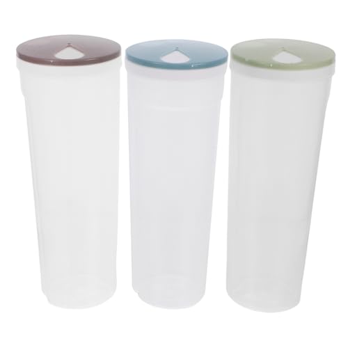 iplusmile 3 Piezas caja de almacenamiento de cocina tarro de cafe plato de azúcar tanque de almacenamiento de vidrio frasco de arroz recipiente de cerámica de sellado páginas
