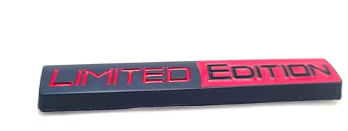 Image of 1pcs 3D Metal Limited Edition Emblem Car Logo Trunk Lid Badge Sport Turbo Decal Replacement for Universal Vehicle, Car, SUV, Truck (Black red)