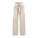 Baggy Sweatpant for Girl Casual Loose Fit Wide Leg High Waist Trouser Pocket Fashion Comfort Loose Daily Pant (4-14 Years) Beige