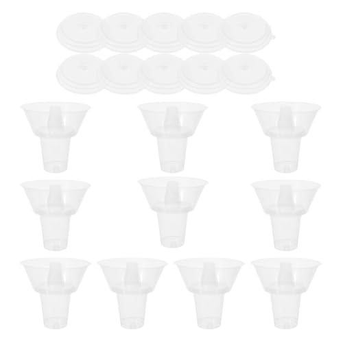 NOLITOY 10 Sets Snack and Drink Cup Disposable Plastic Stadium Tumbler with Snack Bowl Cup Snack Holder Sip Snack Cups for French Fries Fried Chicken