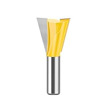 Straight Cut Router Bit Milling Cutter Cutting Dovetail Bit 1/2 Inch Shank,1-1/8" Cut Diameter Wood Cutting Trimming Cutter Double Flute Straight Grooving Bits for Woodworking Dovetail Bit
