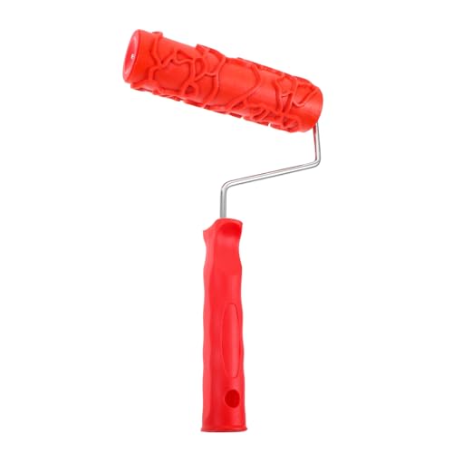 Hemobllo Rullo per verniciatura in rullo di vernice con manico, per decorazione da parete, per progetti fai da te, per pavimenti e superfici dell'armadio