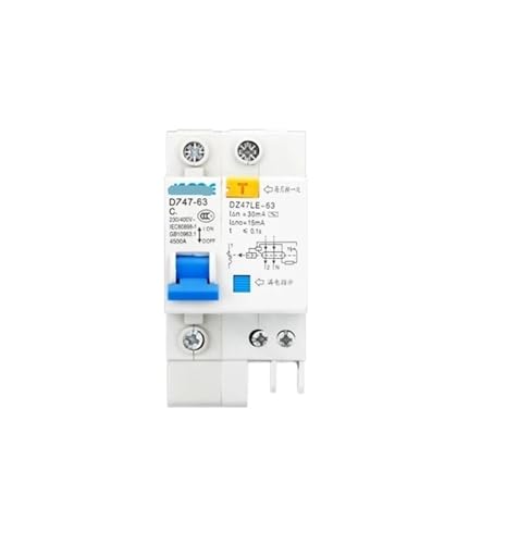Disjoncteur 1P N 16A DZ47LE-63 pour stopper les coupures de courant et fuites électriques