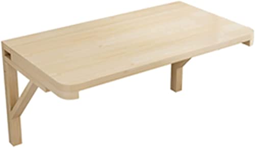 Mesa plegable de madera montada en la pared, mesa plegable de pared con hojas abatibles que ahorra espacio, mesa de madera de pino, mesa de pared plegable, mesa de computadora, mesa de comedor