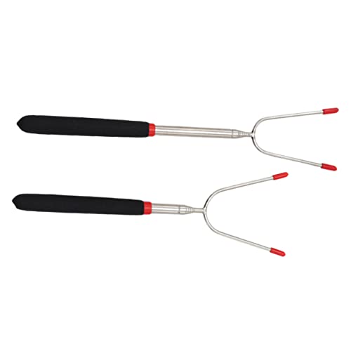 GANAZONO 6 Pcs Garfo De Churrasco Telescópico Ao Ar Livre Ferramenta De Churrasco De Aço Inoxidável