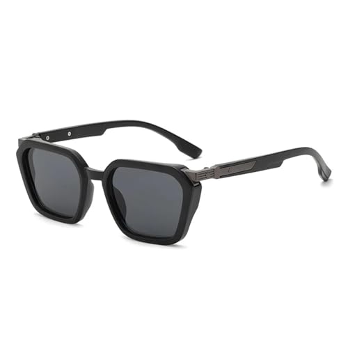 Lunettes de soleil carrées vintage pour hommes avec verres classiques en dégradé de couleur