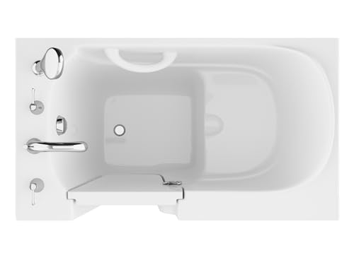 ANZZI Tubs Series Wide Opening Door Left Drain Quick Fill Walk-In Soaking Tub in White Finish 26 in. x 46 in. | AMZ2646LWS - Image 4