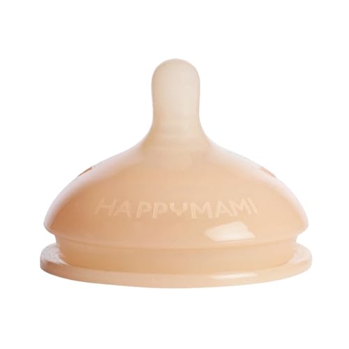 Happymami,Personalisierbarer Sauger, anpassbar an die Form deiner Brust, Flaschensauger aus medizinischem Silikon, BPA-frei, mit doppeltem Anti-Kolik-System (1 Personalisierbarer Sauger)